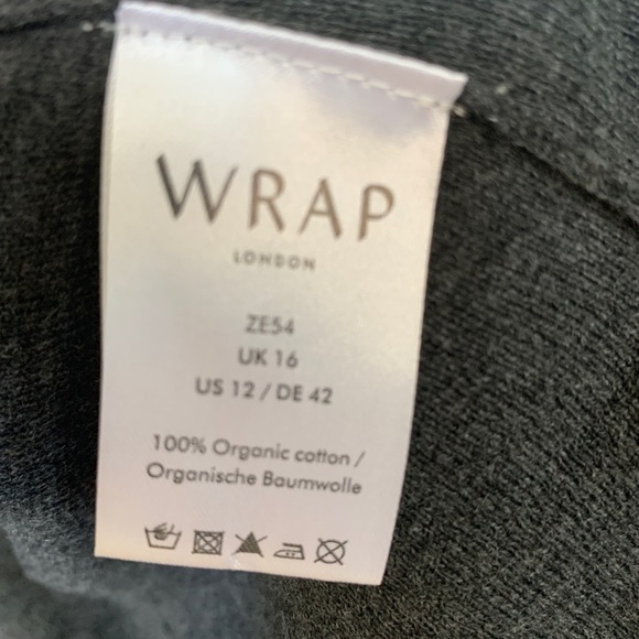 Wrap London Gray Organic Cotton Open Cardigan Size 12 - Picture 8 of 10